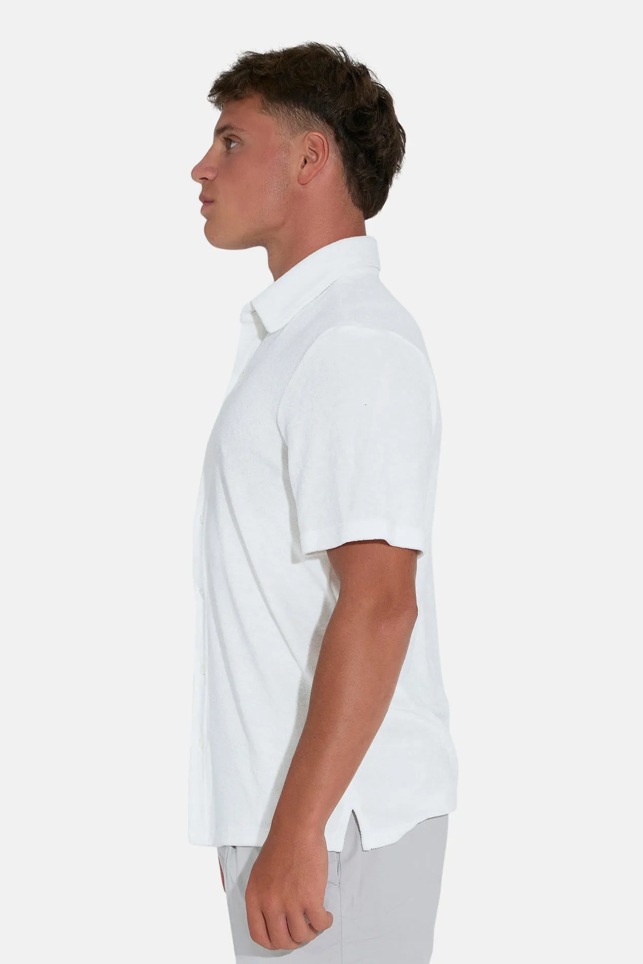 Men's Terry Buttondown Off White sold by Blue & Cream product image thumbnail 2