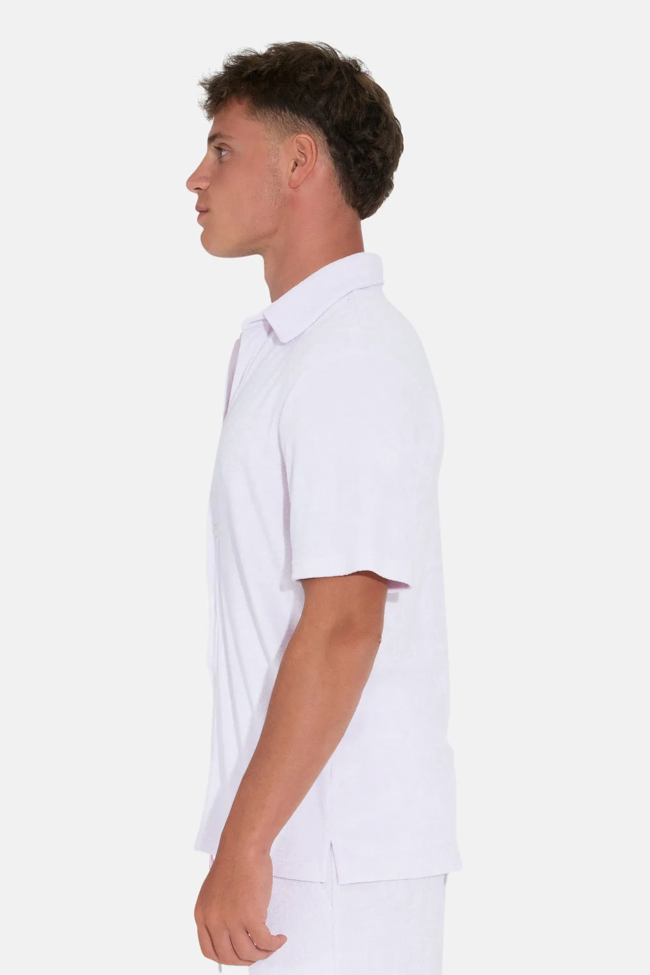 Men's Terry Buttondown Pale Pink sold by Blue & Cream product image thumbnail 2