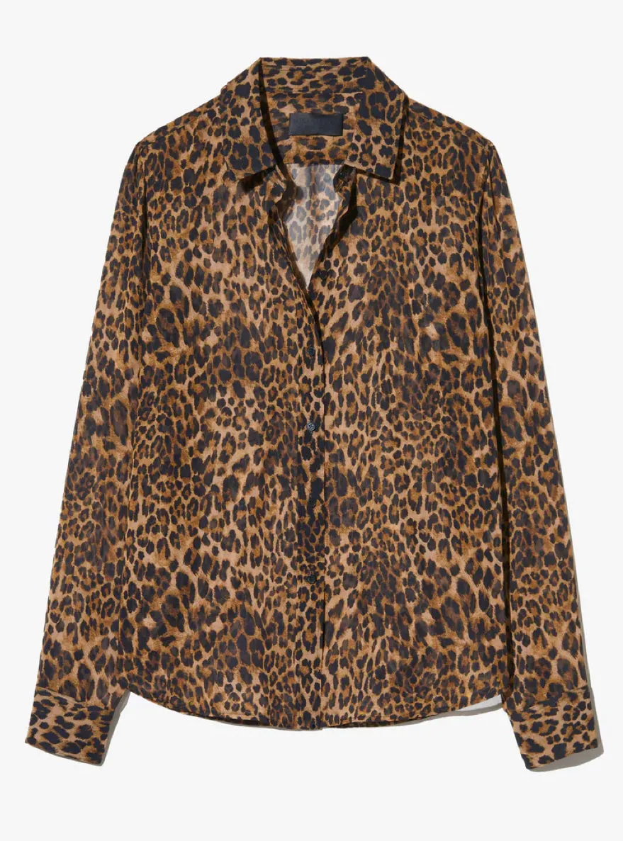 Gaia Silk Shirt Vintage Leopard Print sold by Blue & Cream product image thumbnail 3
