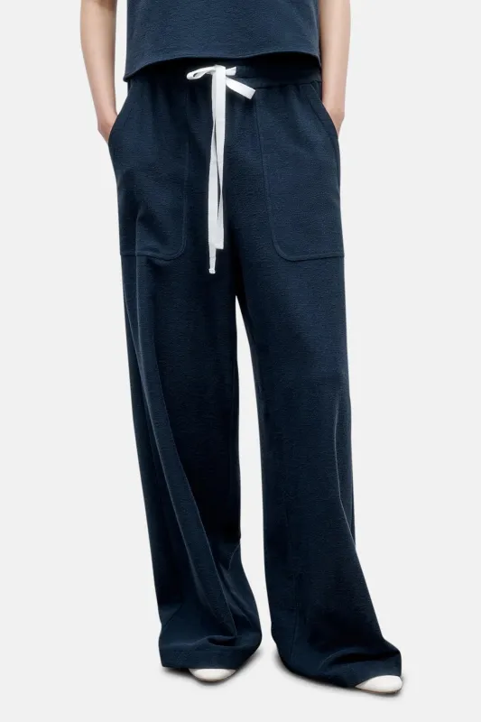 Main St. Pant In French Terry Midnight sold by Blue & Cream