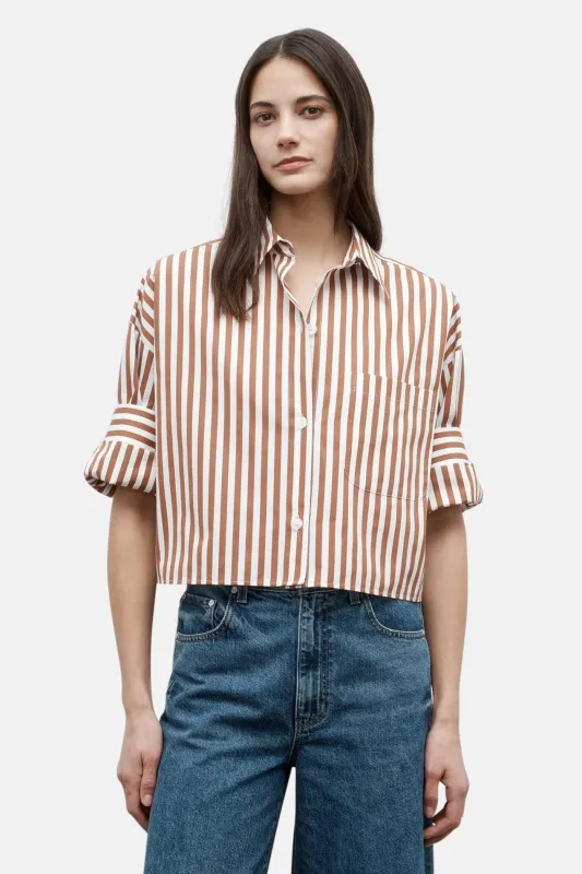 Next Ex Shirt in Ivory/Cognac sold by Blue & Cream