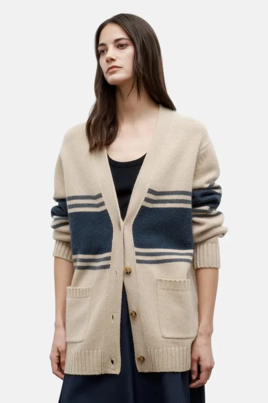 Varsity Phoebe Sweater in Italian Cashmere Twine sold by Blue & Cream