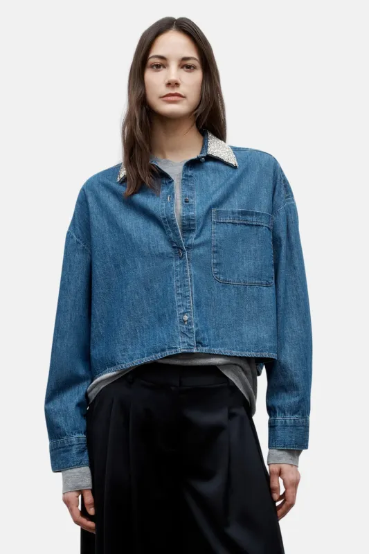 My Ex's Denim with Crystal Collar in Paris sold by Blue & Cream