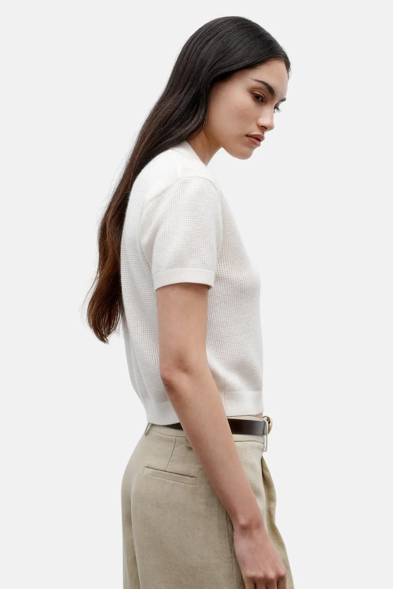 Thermal Polo In Cashmere Ivory sold by Blue & Cream product image thumbnail 2