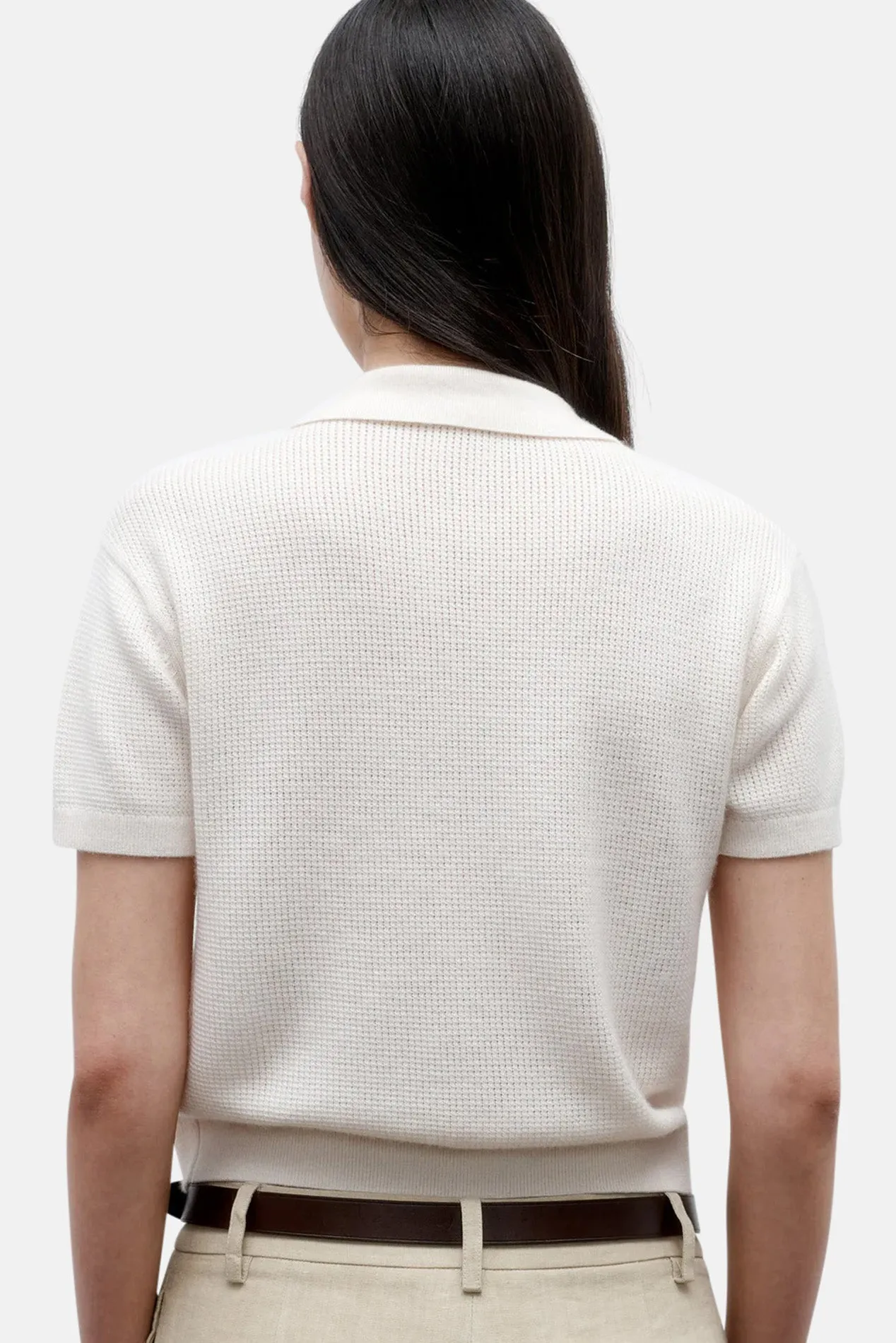 Thermal Polo In Cashmere Ivory sold by Blue & Cream product image thumbnail 3