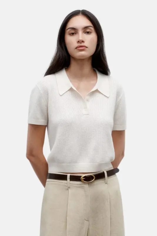 Thermal Polo In Cashmere Ivory sold by Blue & Cream