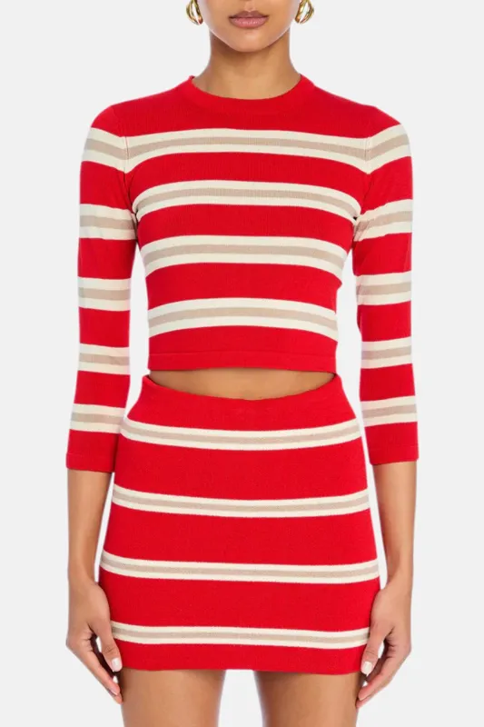 Cruz Top Cherry/Sand/Eggshell sold by Blue & Cream