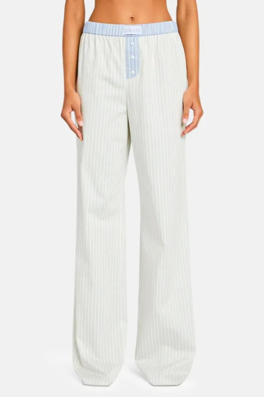 Charli Poplin Pant Pastel Yellow/Ice sold by Blue & Cream