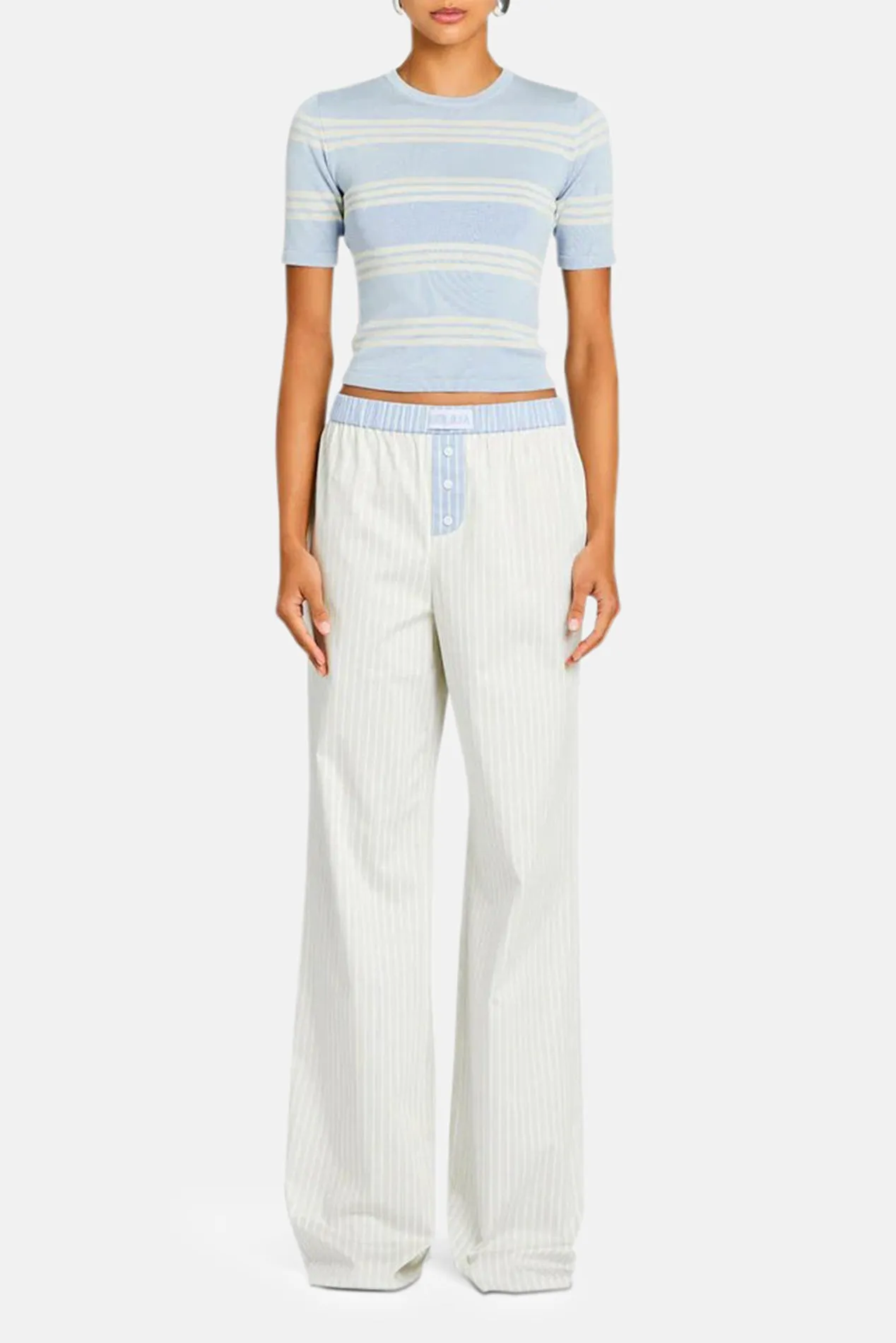 Charli Poplin Pant Pastel Yellow/Ice sold by Blue & Cream product image thumbnail 5