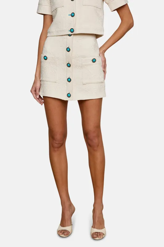Truman Mini Skirt Ivory sold by Blue & Cream