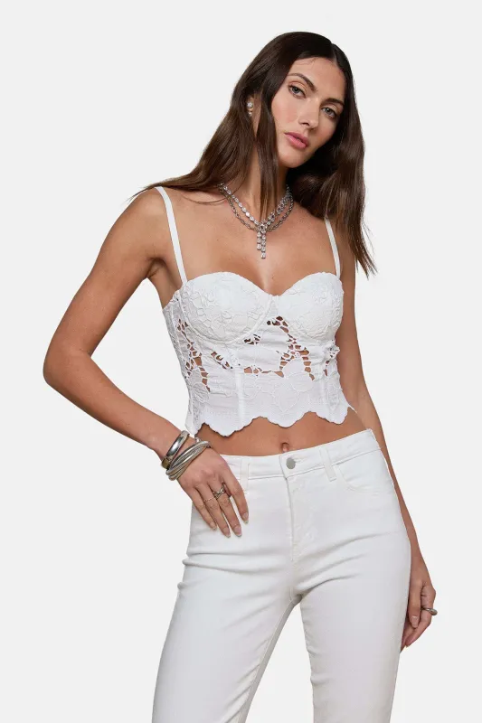 Sonya Lace Bustier White sold by Blue & Cream