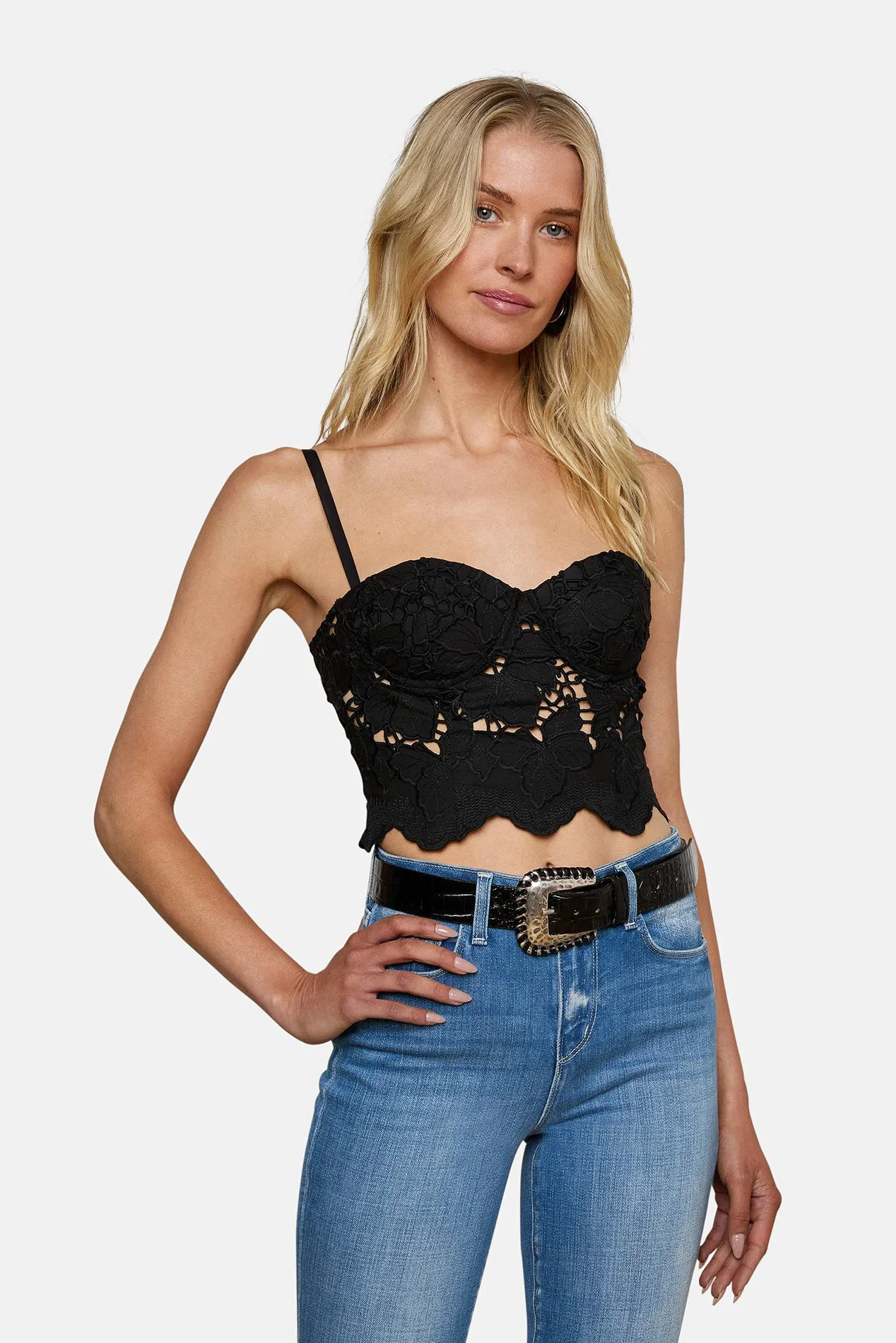 Sonya Lace Bustier Black sold by Blue & Cream