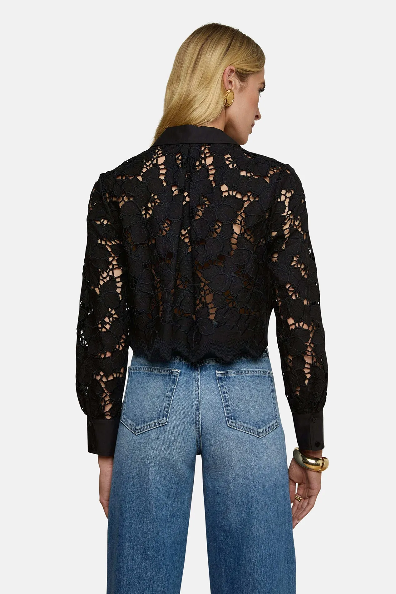 Seychelle Lace Cropped Blouse Black sold by Blue & Cream product image thumbnail 3