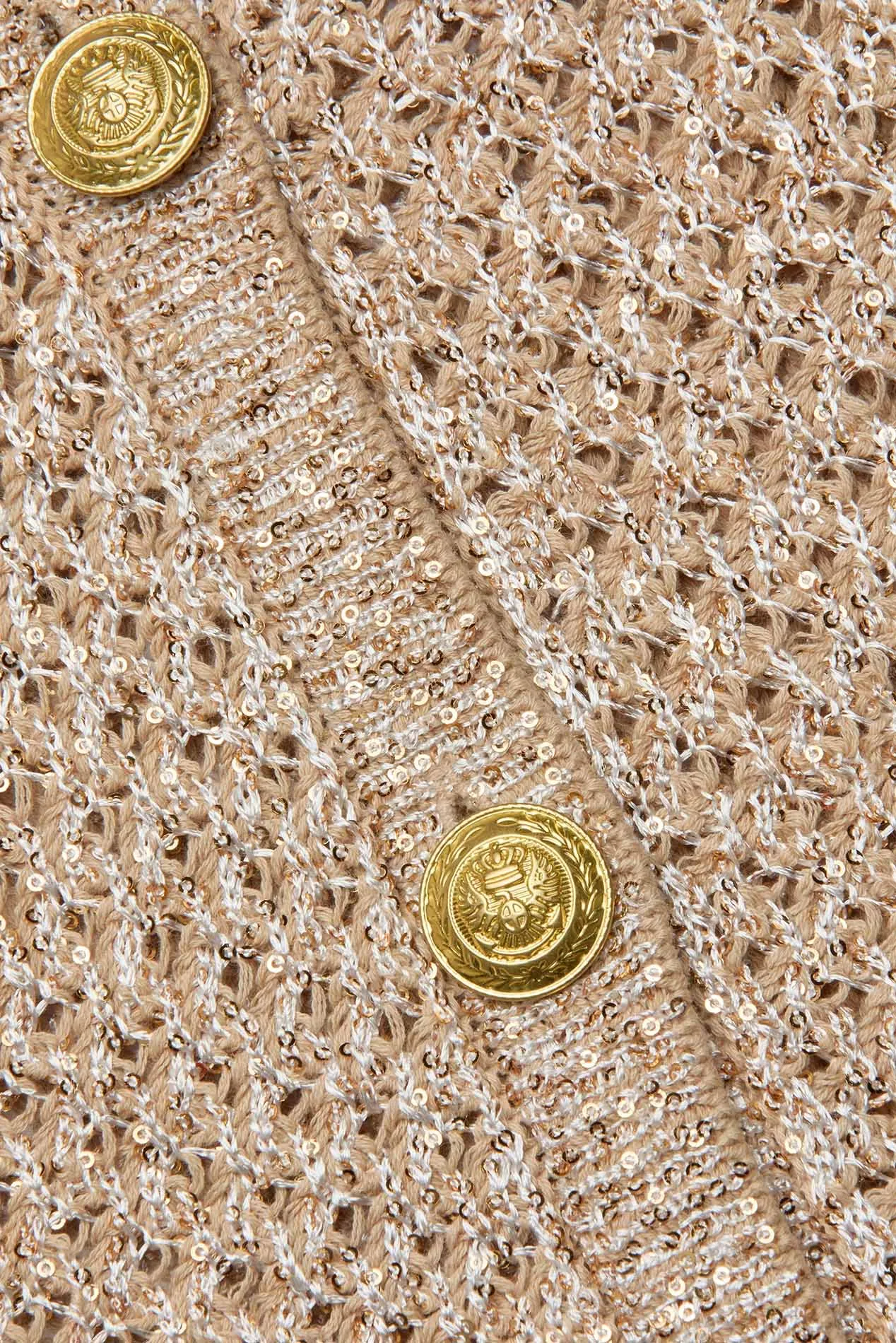 Blanca Sequin Cardigan Natural Multi/Gold sold by Blue & Cream product image thumbnail 3