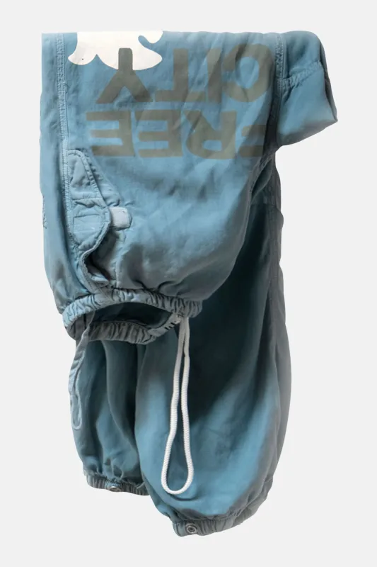 Flap/Snap FREECITY LARGE Matte/Satin Airjump Pant Blue Dirt made by freecity