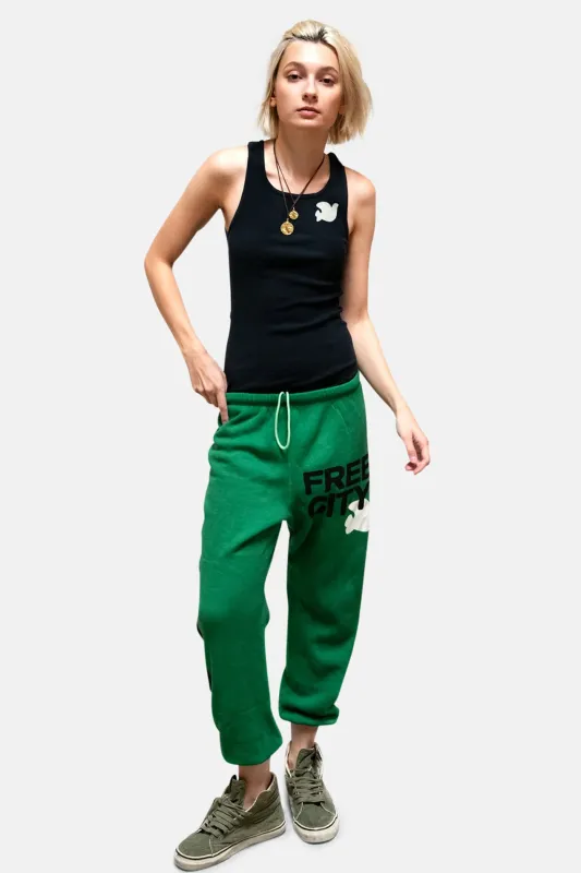 Circa'99 OG LETSGO Oldschool Polyblend Fluff Sweat School Green sold by Blue & Cream