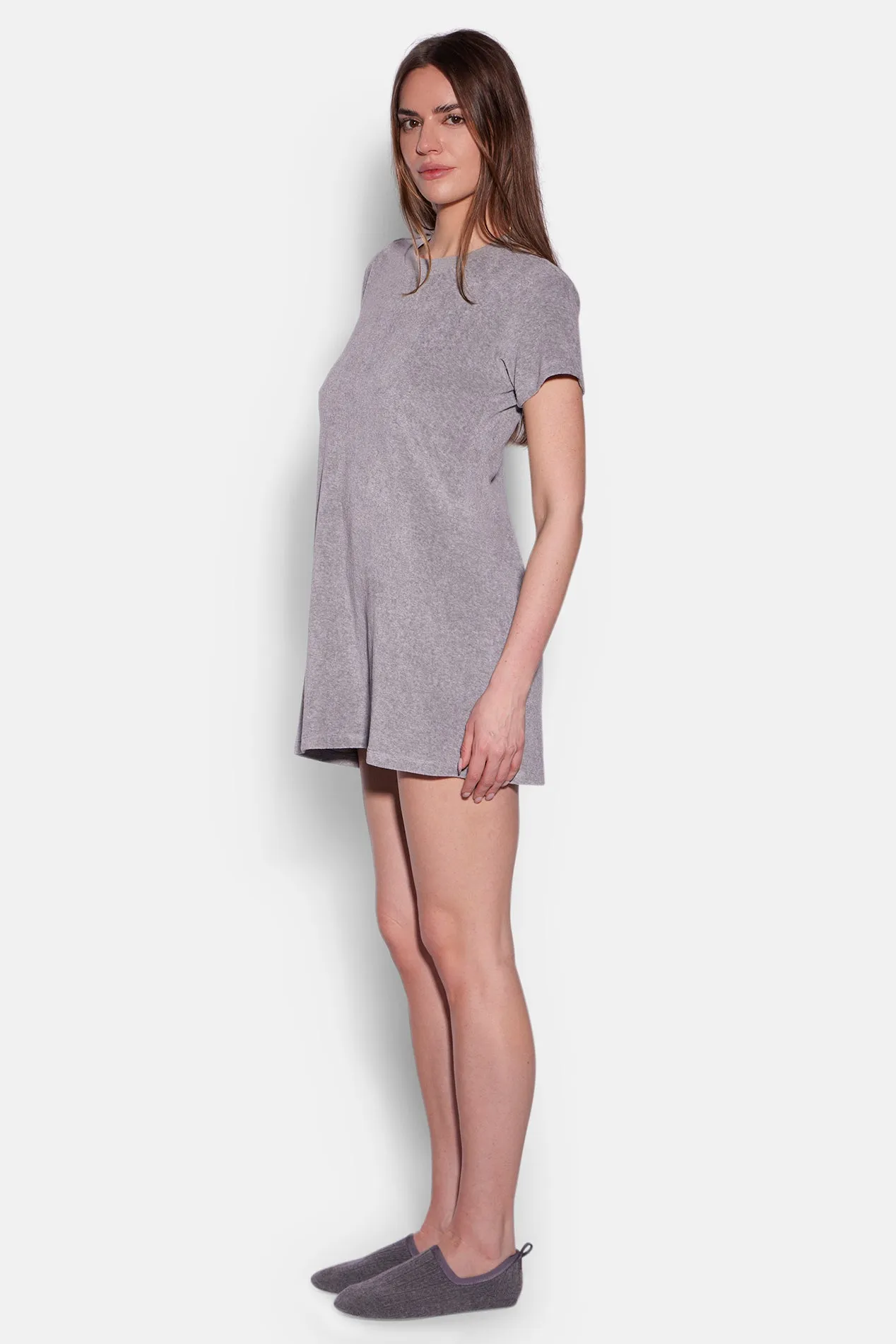 Terry Tee Dress Heather Grey sold by Blue & Cream product image thumbnail 2