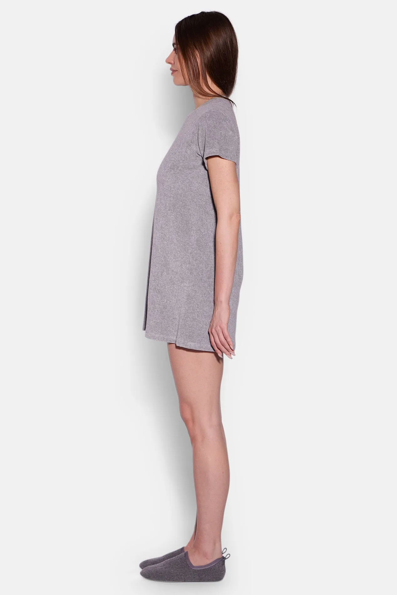 Terry Tee Dress Heather Grey sold by Blue & Cream product image thumbnail 3