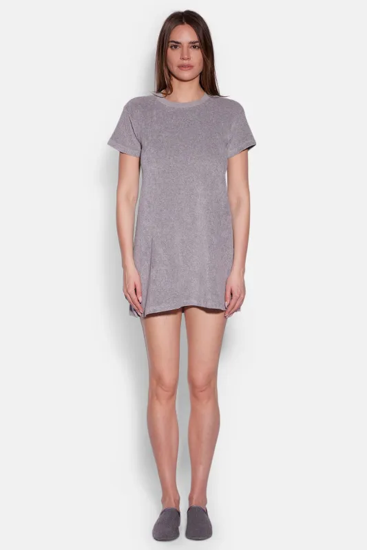 Terry Tee Dress Heather Grey sold by Blue & Cream