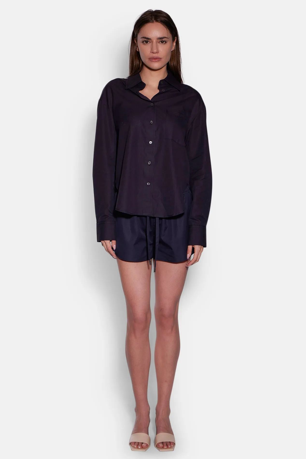Lily Poplin Boyfriend Shirt Black Sheer sold by Blue & Cream product image thumbnail 4