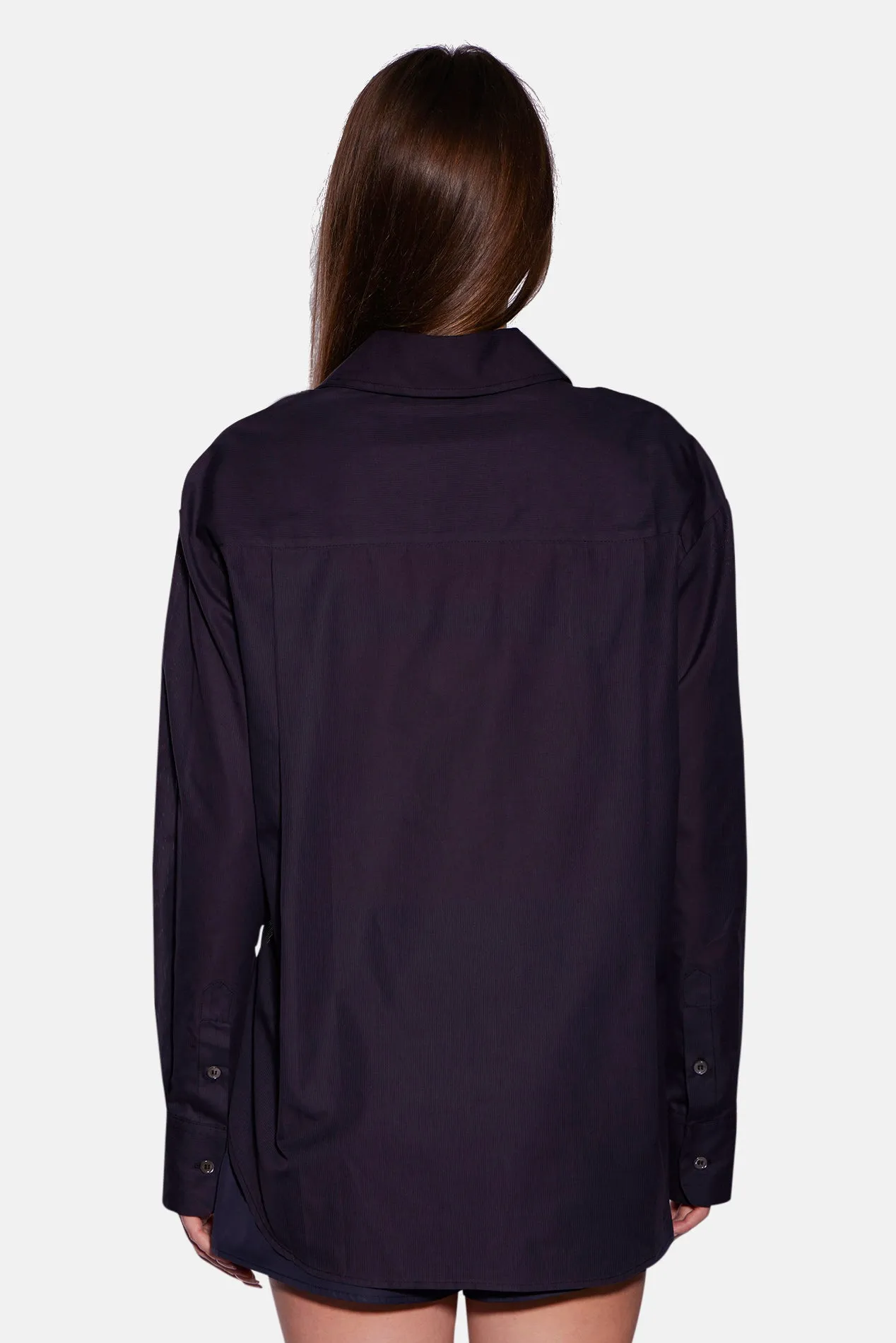 Lily Poplin Boyfriend Shirt Black Sheer sold by Blue & Cream product image thumbnail 3