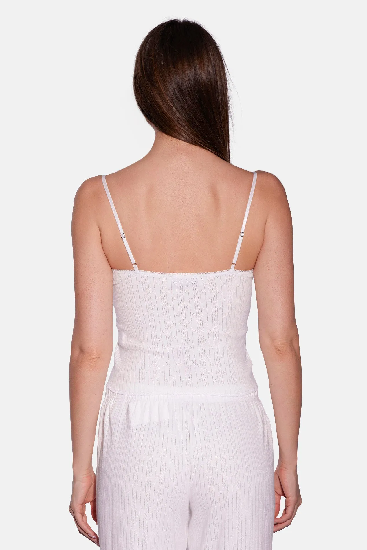 Pointelle Cami White sold by Blue & Cream product image thumbnail 3