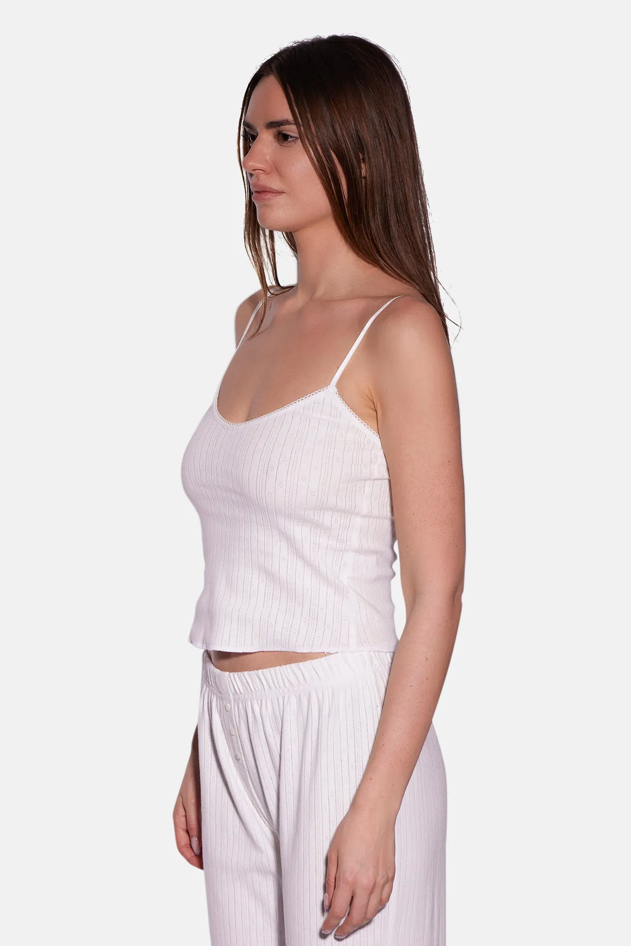 Pointelle Cami White sold by Blue & Cream product image thumbnail 2