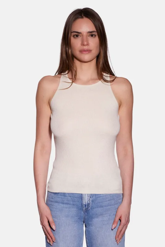 Tessa Cashmere Tank Cream sold by Blue & Cream