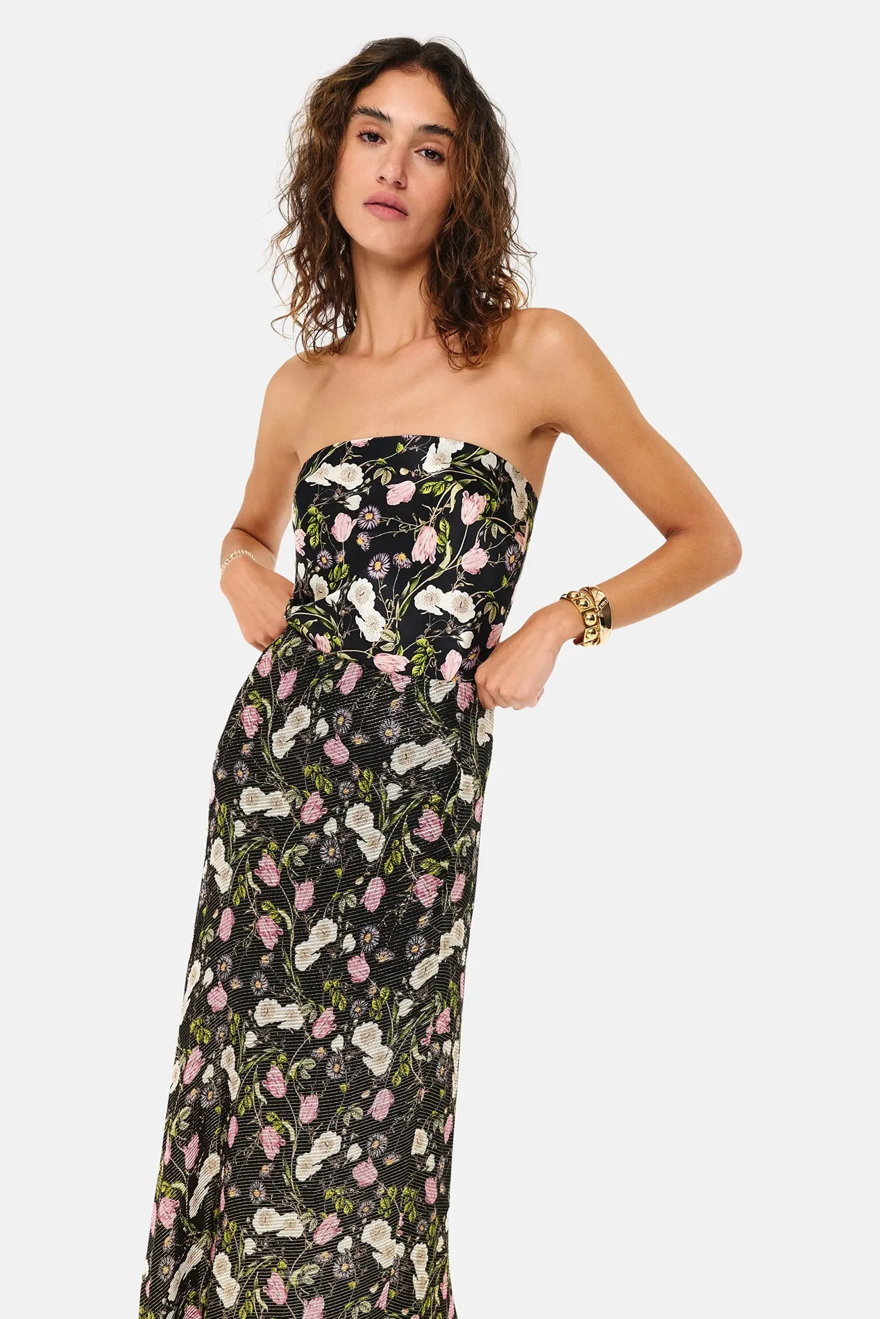 Prima Strapless Camisole Midnight Gardens sold by Blue & Cream product image thumbnail 4