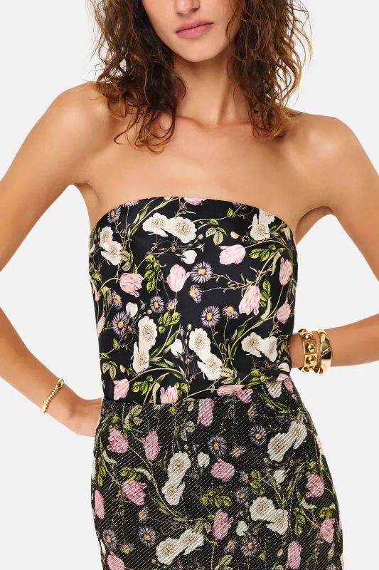 Prima Strapless Camisole Midnight Gardens sold by Blue & Cream