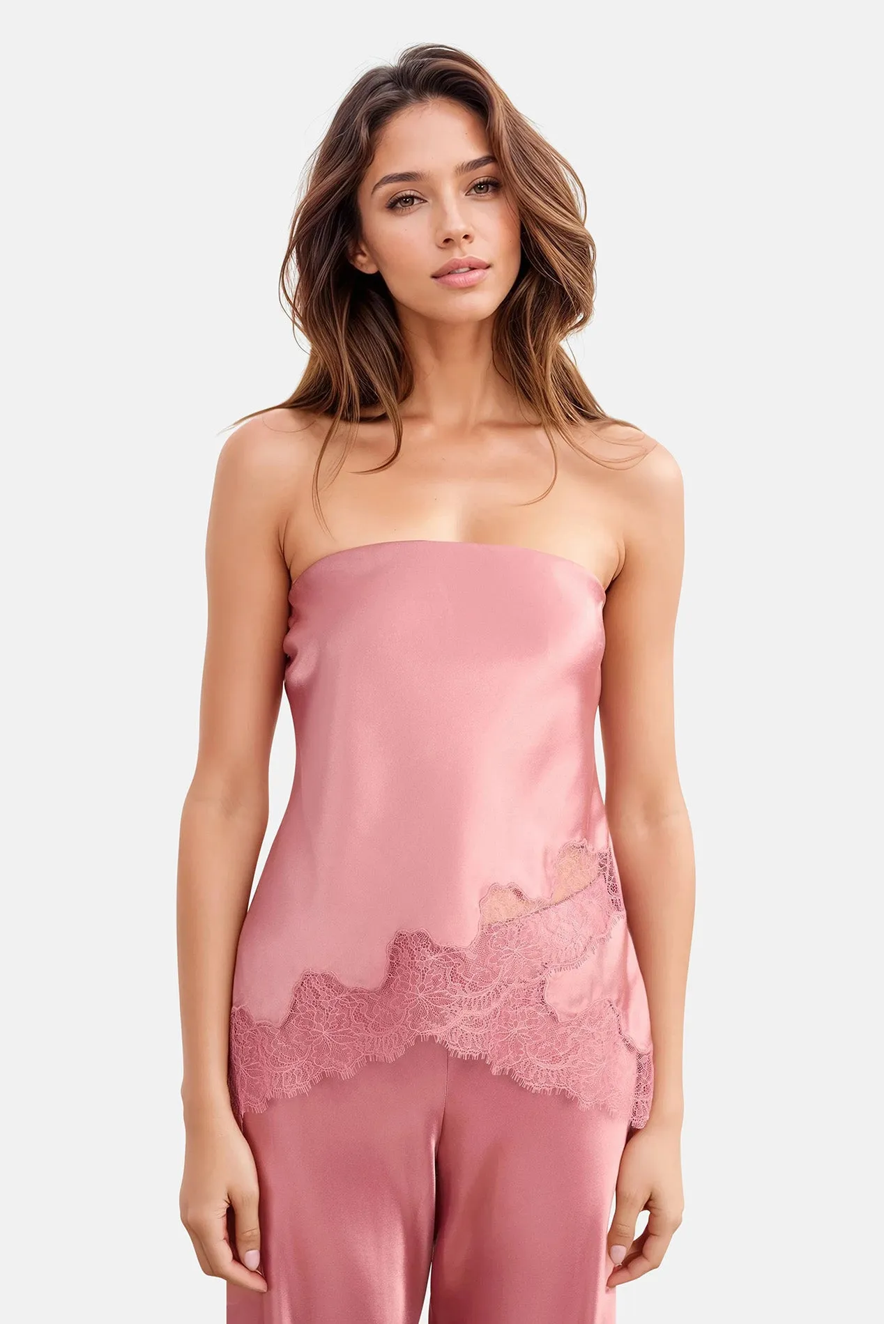 Odessa Strapless Camisole Elderberry sold by Blue & Cream