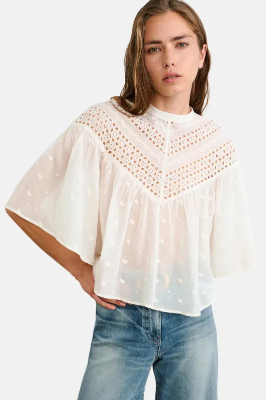 Mikki Blouse Ivory sold by Blue & Cream