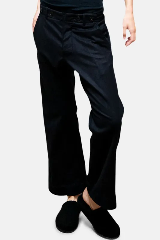 Favolamove Cashmere Blend French Sailor Pant Deeply Navy sold by Blue & Cream