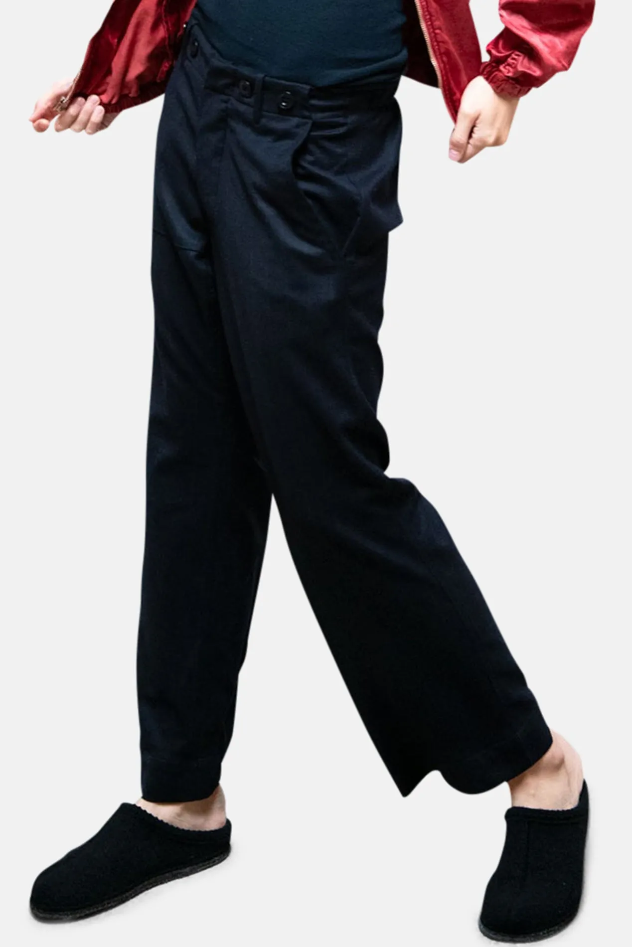 Favolamove Cashmere Blend French Sailor Pant Deeply Navy sold by Blue & Cream product image thumbnail 2