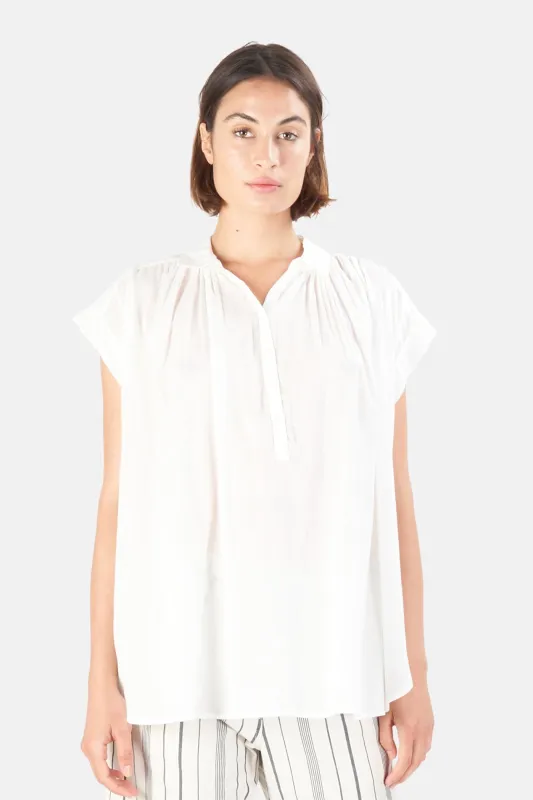 Normandy Blouse Ivory sold by Blue & Cream