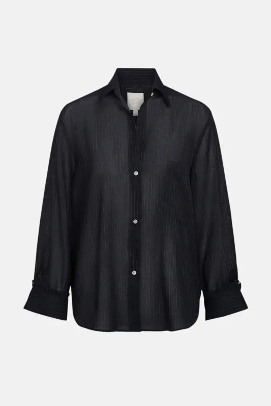 Next Morning Shirt Midnight/White Stripe sold by Blue & Cream