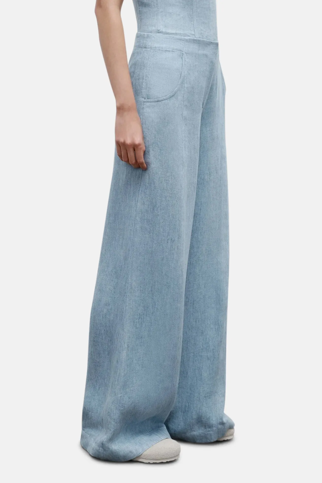 Demie Pant In Hemp Light Indigo sold by Blue & Cream product image thumbnail 3