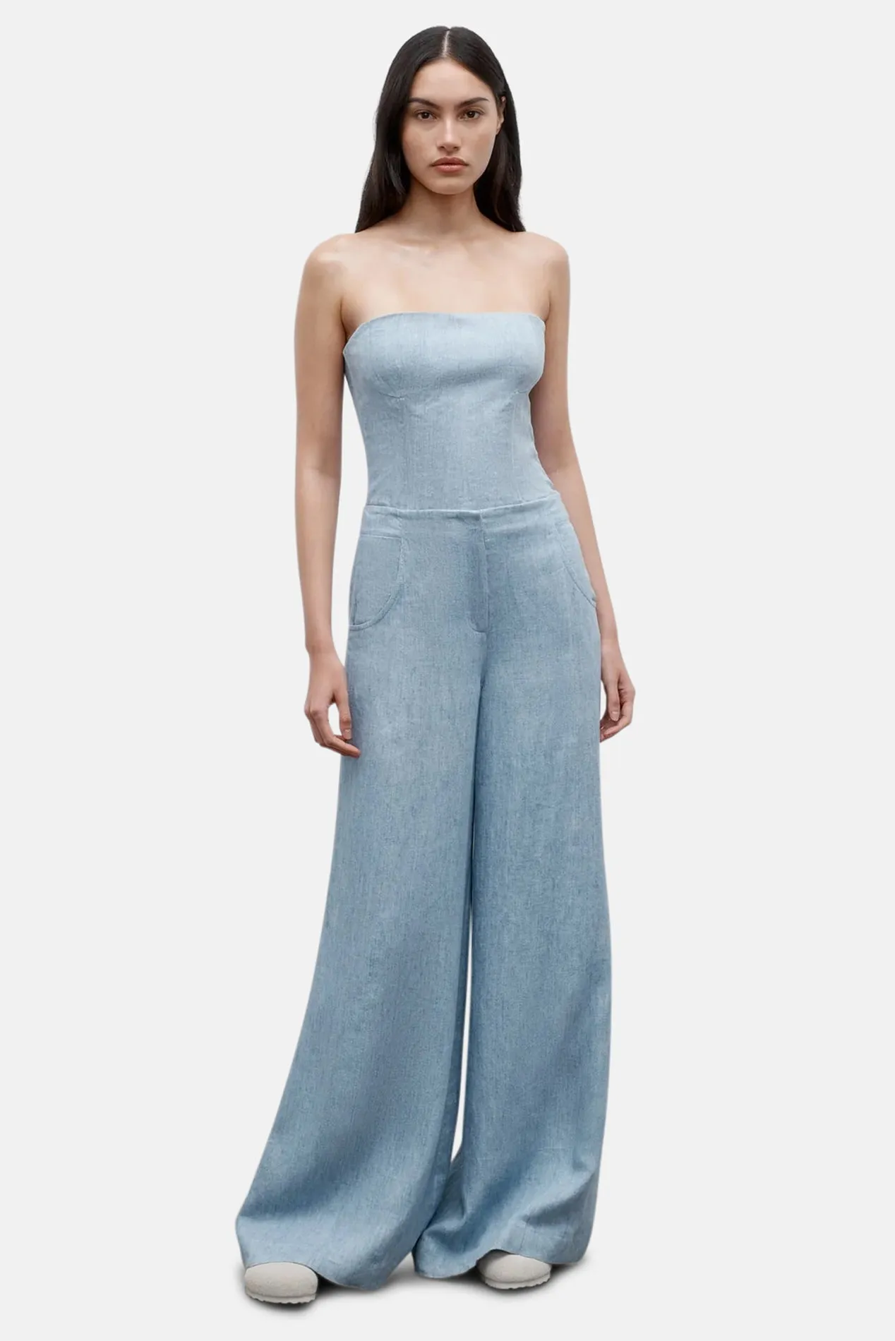 Demie Pant In Hemp Light Indigo sold by Blue & Cream product image thumbnail 4