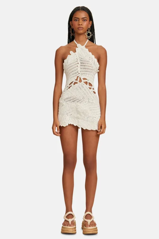 Undina Crochet Dress Off White sold by Blue & Cream
