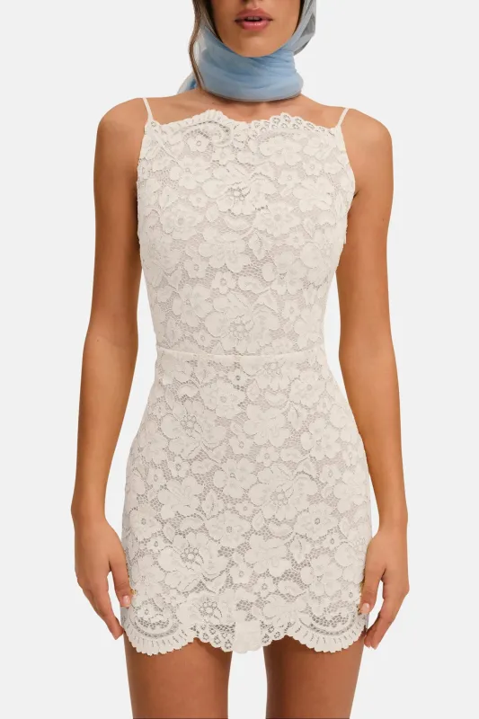 Lakeside Mini Dress White sold by Blue & Cream