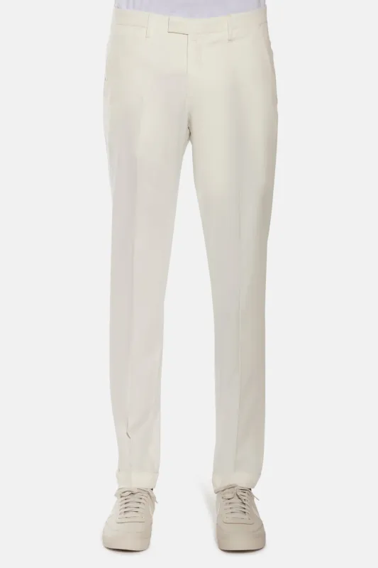 Pique Pant w/ Cuff White sold by Blue & Cream