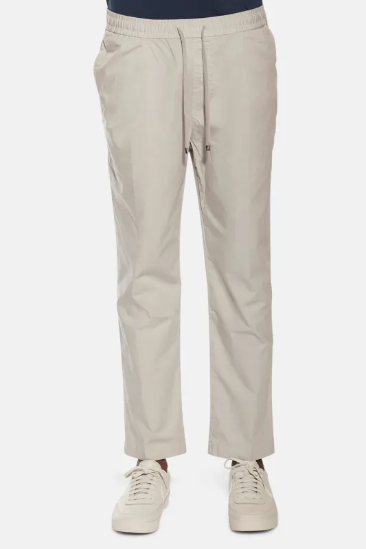 Daniel Drawstring Poplin Pant Pearl Grey sold by Blue & Cream