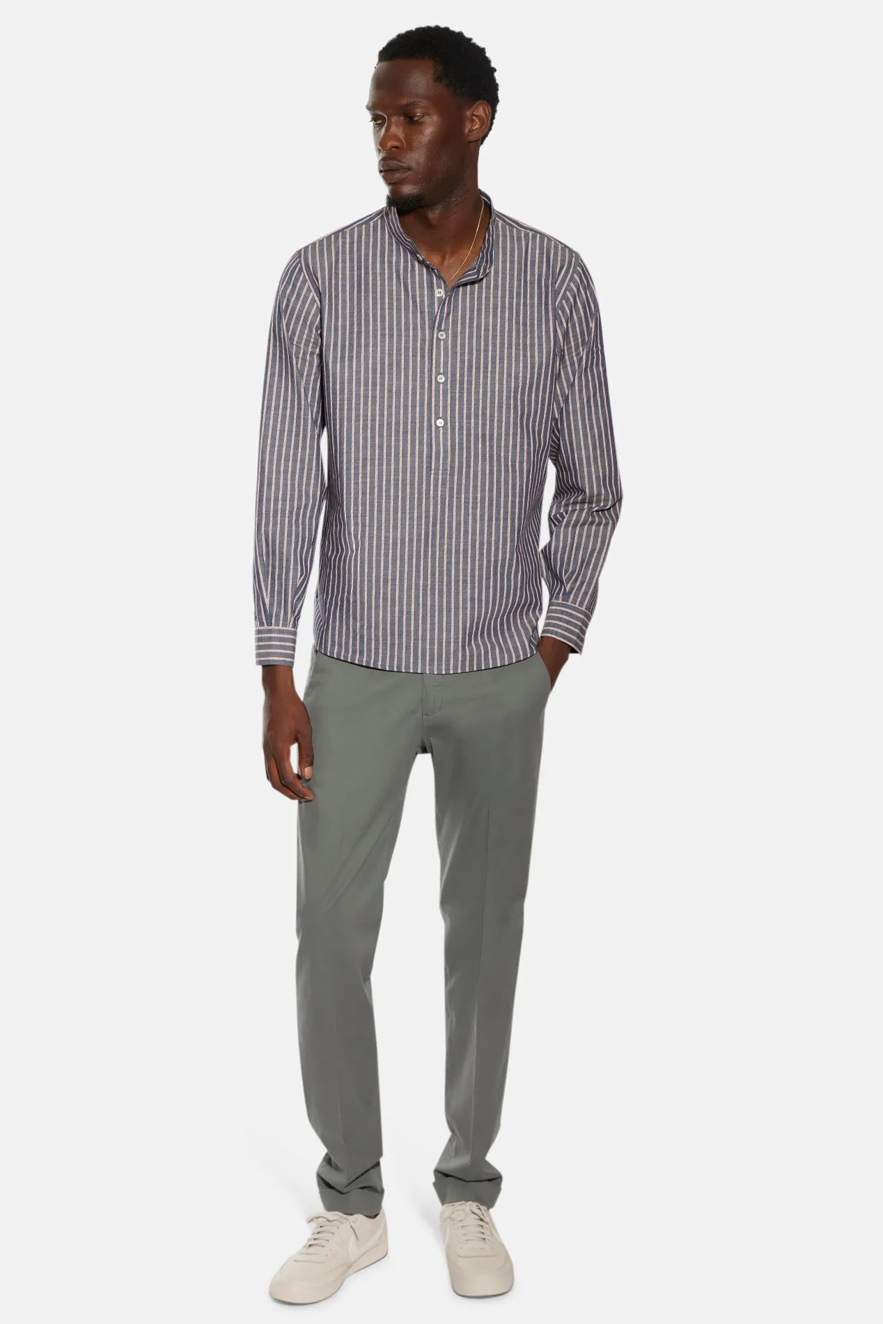 Gabri Pop Over Shirt Denim Red/White Stripe sold by Blue & Cream product image thumbnail 2