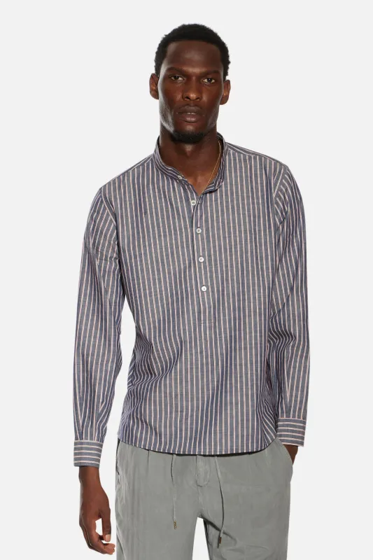 Gabri Pop Over Shirt Denim Red/White Stripe sold by Blue & Cream