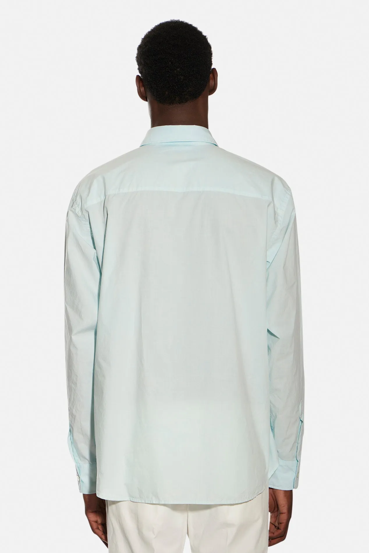 Crinkle Poplin Shirt Turquoise sold by Blue & Cream product image thumbnail 3