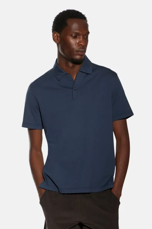 Classic Short Sleeve Polo Navy sold by Blue & Cream
