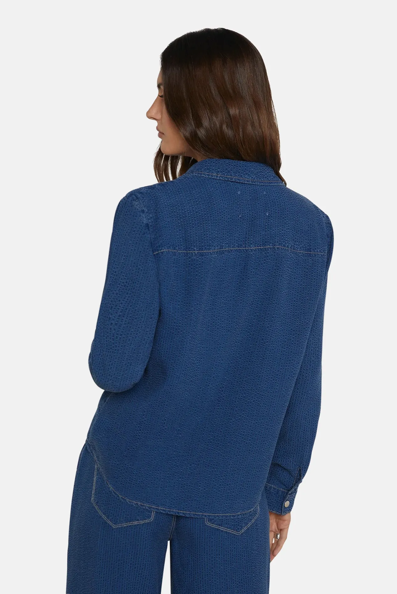 Isla Chambray Shirt Heron sold by Blue & Cream product image thumbnail 2