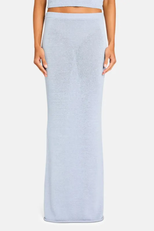 Kora Knit Maxi Skirt Ice Blue sold by Blue & Cream