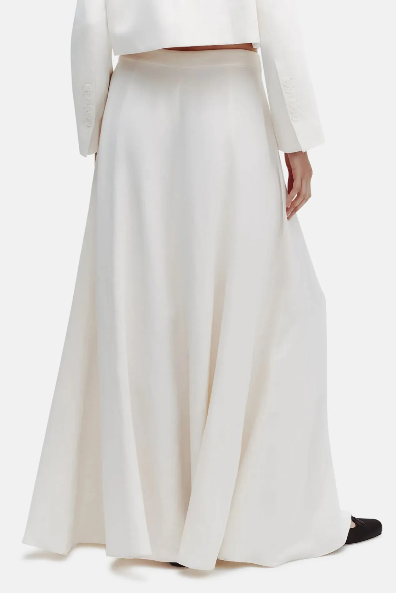 Cecelias Skirt in Coated Viscose Linen Bone sold by Blue & Cream product image thumbnail 3