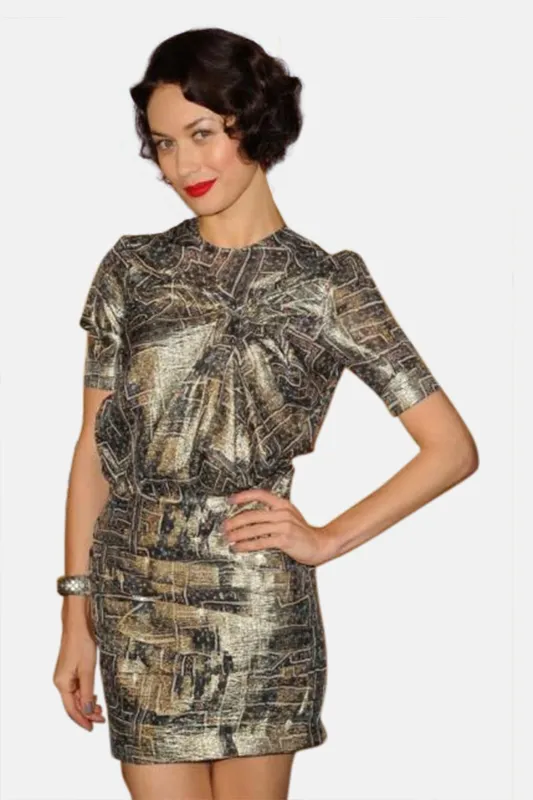 Isabel Marant x HM Shimmer Dress Gold sold by Blue & Cream